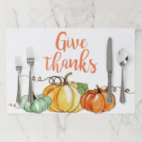Thanksgiving day Table decor Paper Placemat