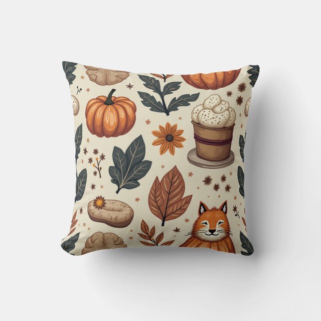 Thanksgiving Day Throw Pillow (Front)