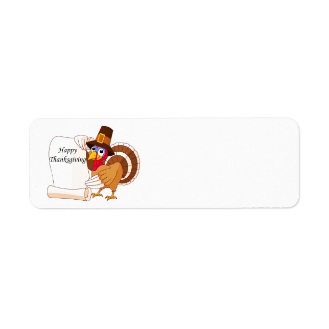 Thanksgiving day turkey address label (Front)