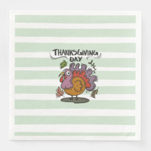 Thanksgiving Day Turkey Art – Classic Autumn Paper Dinner Napkins