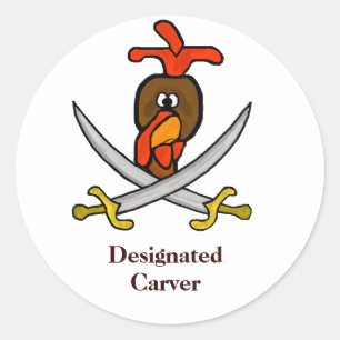 Thanksgiving Day Turkey Stickers - Carver or Eater