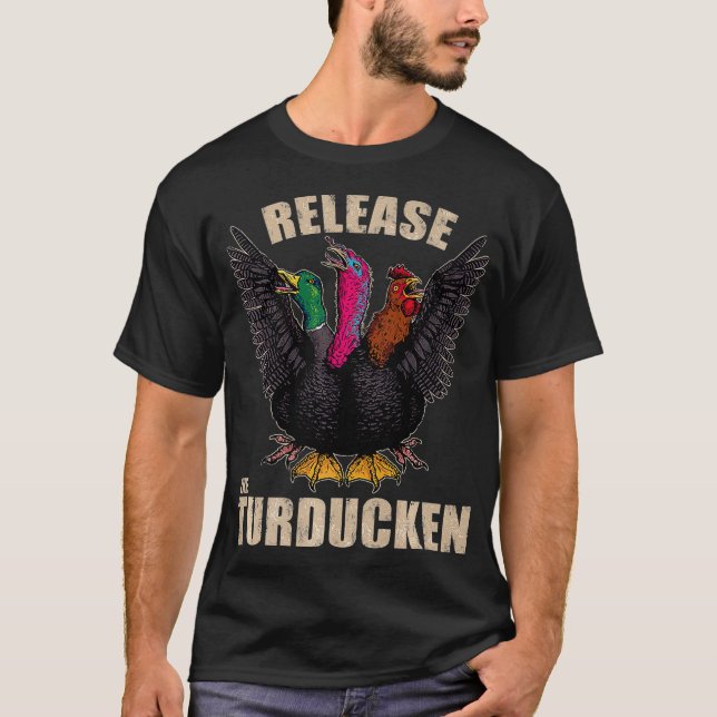 Thanksgiving Day Turkey Turducken Kaiju Monster Ug T-Shirt (Front)