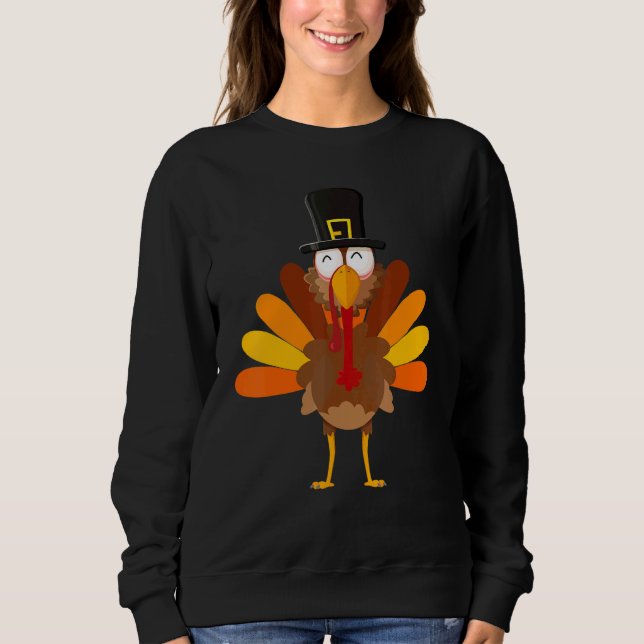 Thanksgiving Day  Turkey Vintage  Boys Girls Sweatshirt (Front)