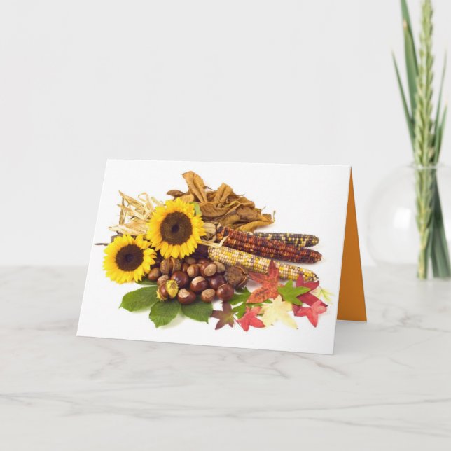 Thanksgiving Day Wedding Card (Front)