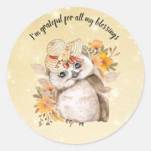Thanksgiving Decor Fall Farmhouse  Classic Round Sticker