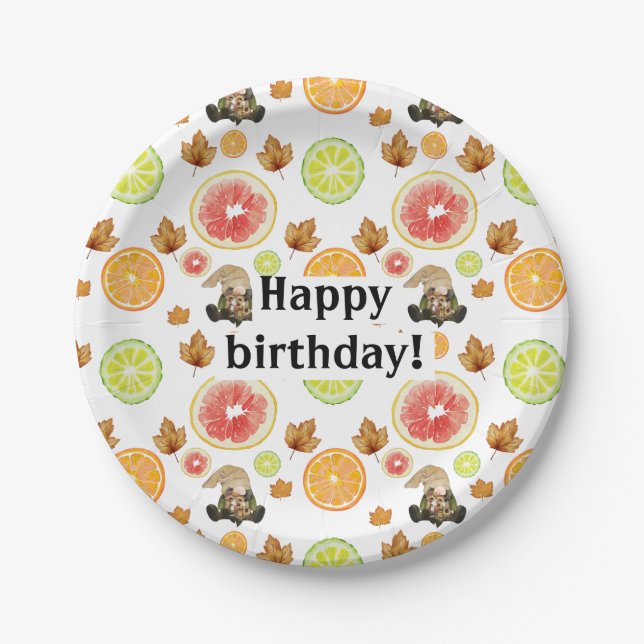 Thanksgiving Decor Fall Farmhouse  Paper Plates (Front)