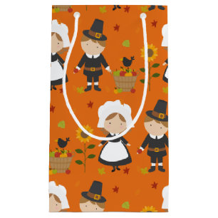 Thanksgiving Decoration Autumn Fall Pattern Small Gift Bag