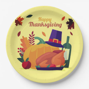 Thanksgiving Decoration Celebration Paper Plates