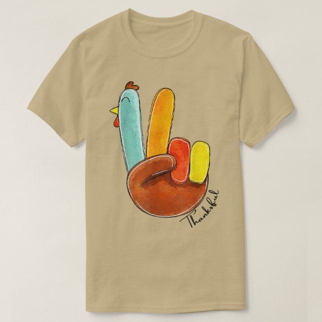 Thanksgiving Decorations Turkey Stuffing Thankful  T-Shirt (Design Front)