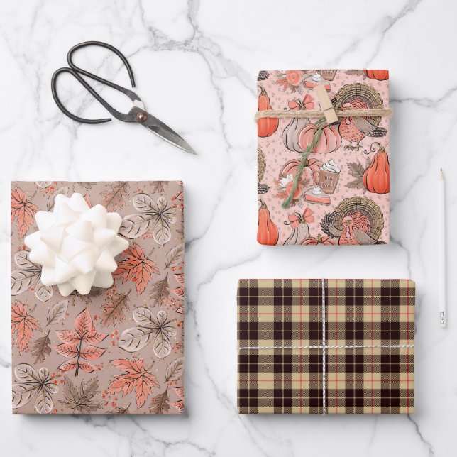 Thanksgiving Delight  Wrapping Paper Sheets (Front)
