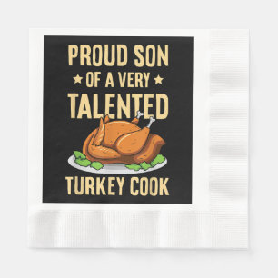 Thanksgiving Design for a Son of a Turkey Cook Napkins
