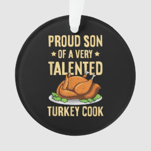 Thanksgiving Design for a Son of a Turkey Cook Ornament