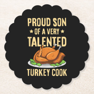 Thanksgiving Design for a Son of a Turkey Cook Paper Coaster