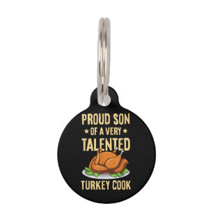 Thanksgiving Design for a Son of a Turkey Cook Pet ID Tag