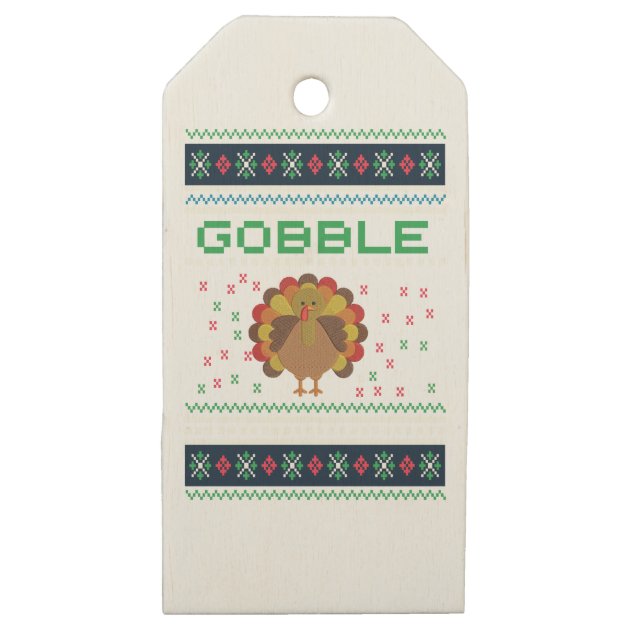 Thanksgiving Design Wooden Gift Tags