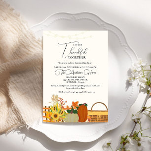 Thanksgiving Dineer fall Pumpkin Turkey party   Invitation