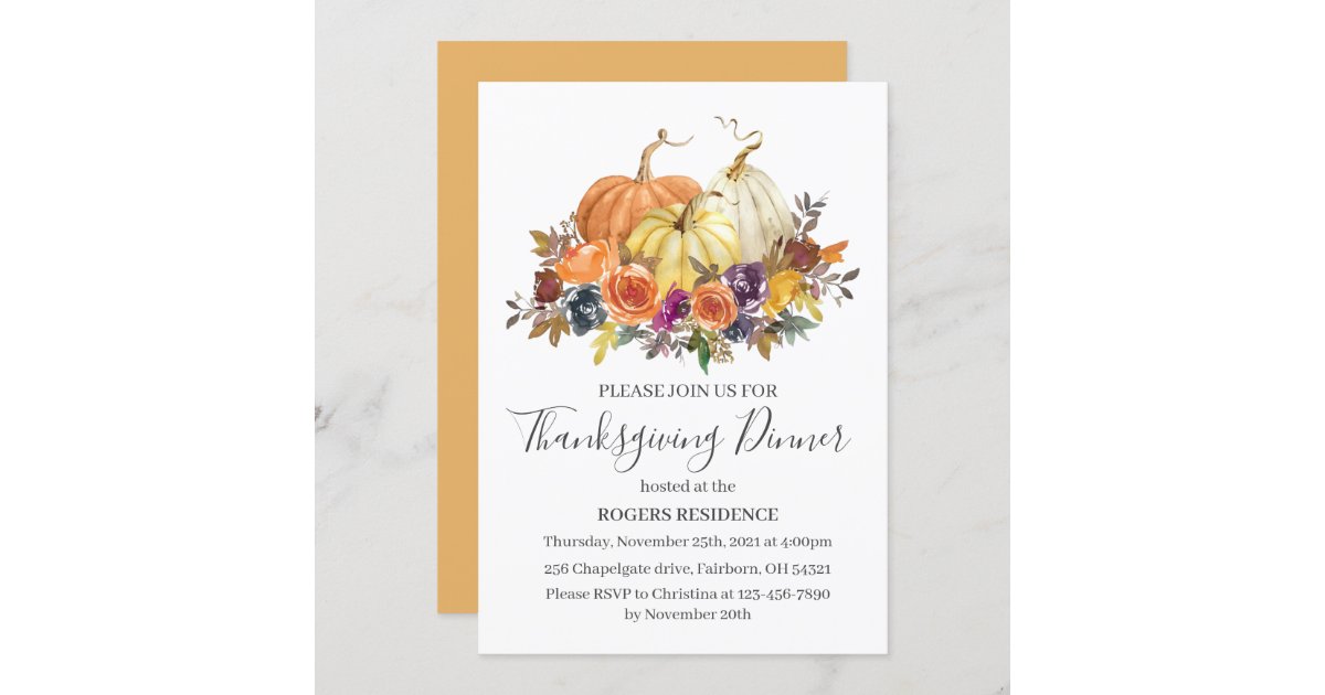 Festive Occasion Thanksgiving Save The Date Magnet - Magnets and Labels