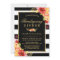 Thanksgiving Dinner Autumn Gold Red Floral Stripes