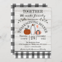 Thanksgiving Dinner Buffalo Plaid Pumpkins