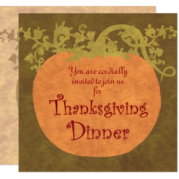 Thanksgiving Dinner Card