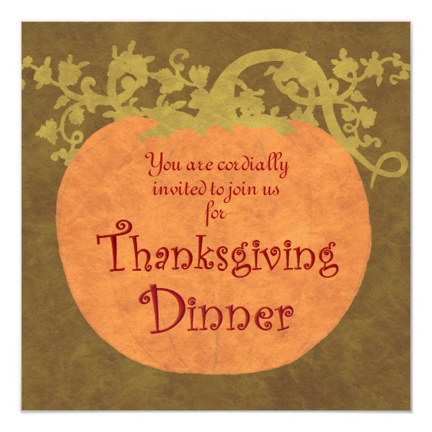 Thanksgiving Dinner Card