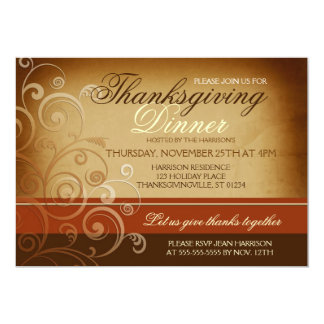 thanksgiving invitation card