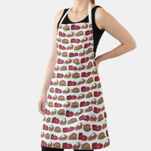 Thanksgiving Dinner Cranberry Turkey Pumpkin Pie Apron