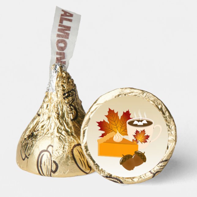 Thanksgiving Dinner Cuisine Pumpkin Pie Hot Choco Hershey®'s Kisses® (Front)