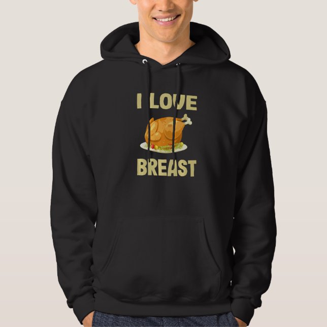 Thanksgiving Dinner Day Facts Turkey Ham Vegan I L Hoodie (Front)