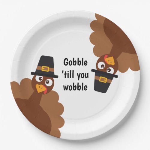 Thanksgiving Dinner Decoration with Turkey Graphic Paper Plates