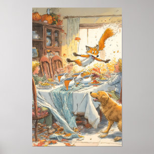 Thanksgiving Dinner Disaster: Flicker's Tablecloth Poster