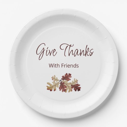 Thanksgiving Dinner Fall Foliage Friendsgiving   Paper Plates