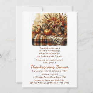 Thanksgiving Dinner Family Friends Invitation