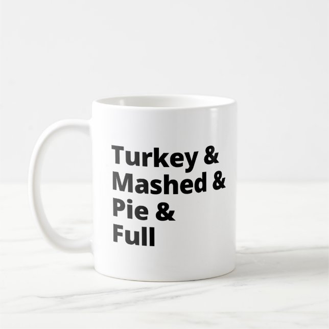 Thanksgiving Dinner Feast Vibes Coffee Mug (Left)