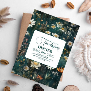 Thanksgiving Dinner Floral Invitation