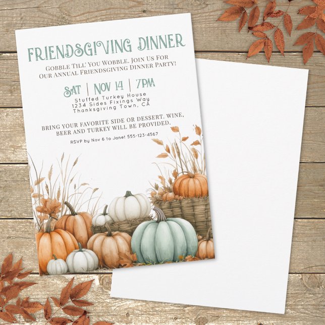 Thanksgiving Dinner Friendsgiving Party Invitation (Thanksgiving Dinner Friendsgiving Party Invitation)