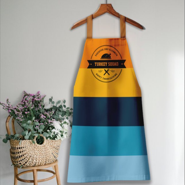 Thanksgiving Dinner Funny Turkey Personalized Apron (Creator Uploaded)