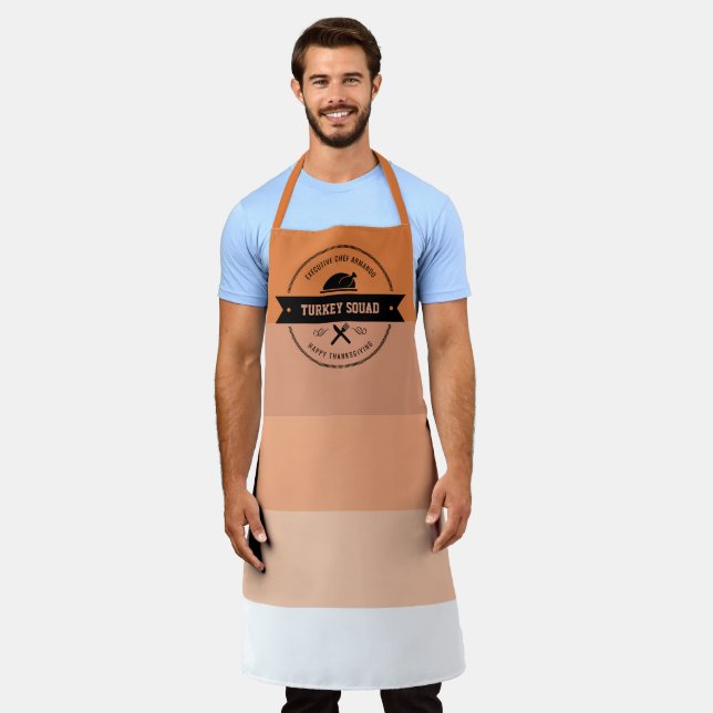 Thanksgiving Dinner Funny Turkey Personalized Apron (Worn)