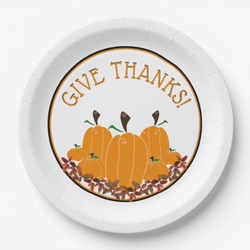 Thanksgiving Dinner Give Thanks  Paper Plates