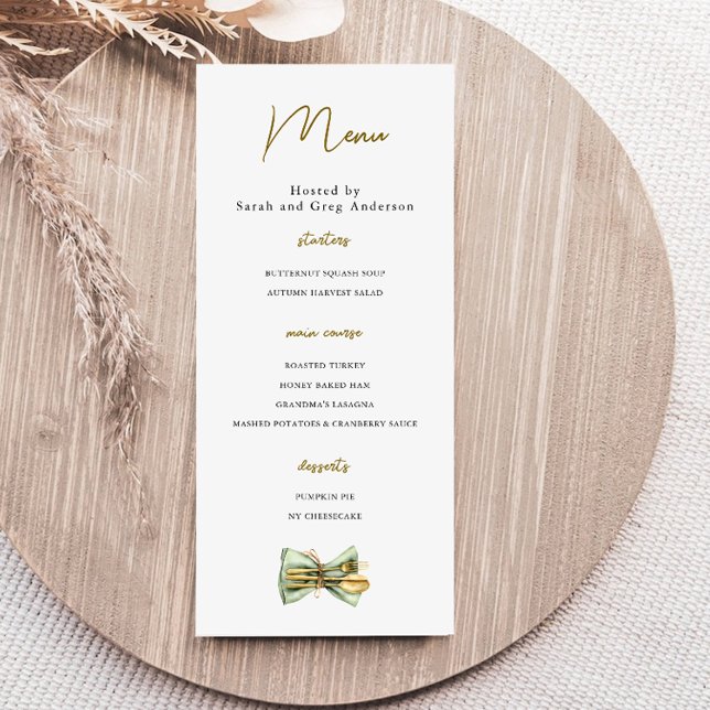 Thanksgiving Dinner Holiday  Menu (Creator Uploaded)