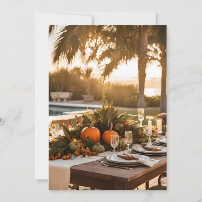 Thanksgiving Dinner in the Tropics Holiday Card (Front)