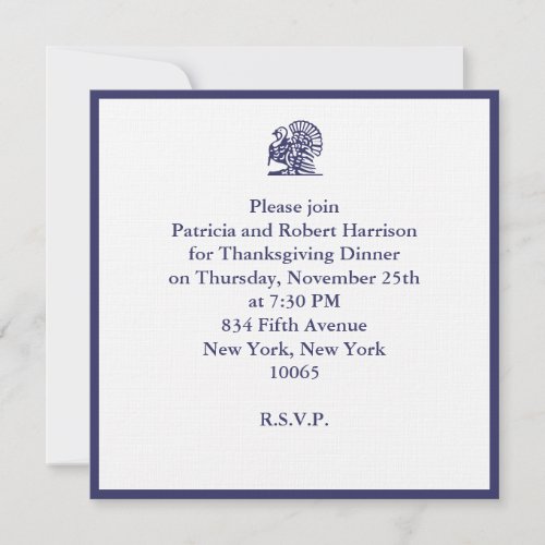 Thanksgiving Dinner Invitation