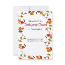 Thanksgiving Dinner Invitation