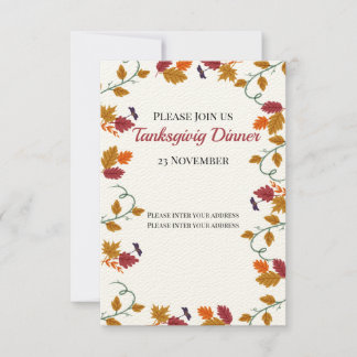 Thanksgiving Dinner Invitation