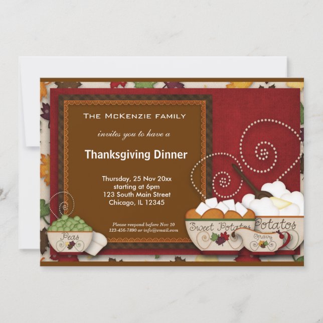 Thanksgiving Dinner Invitation (Front)