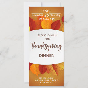 Thanksgiving Dinner Invitation