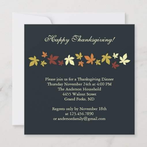 Thanksgiving Dinner Invitation | Zazzle