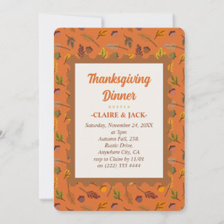 Thanksgiving Dinner Invitation