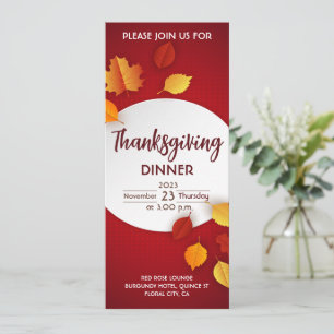 Thanksgiving Dinner Invitation