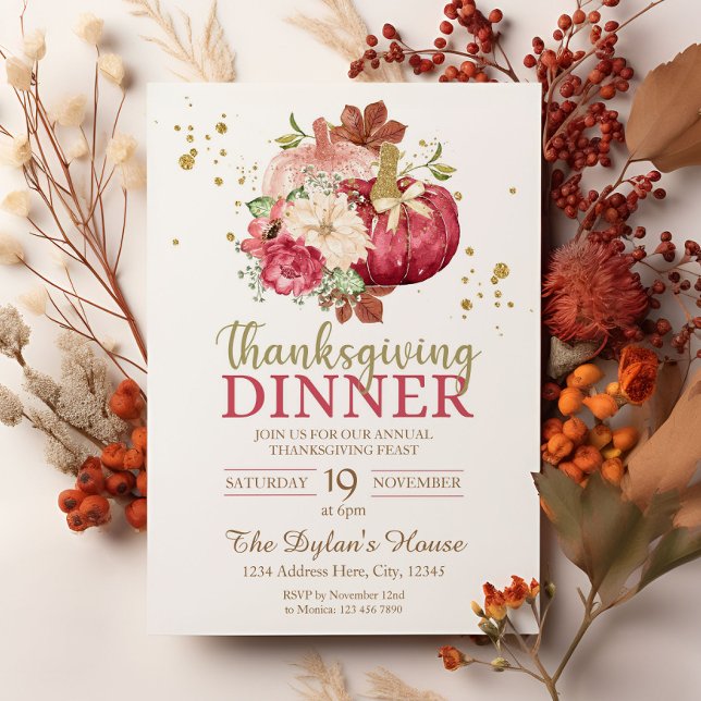Thanksgiving Dinner Invitation (Creator Uploaded)
